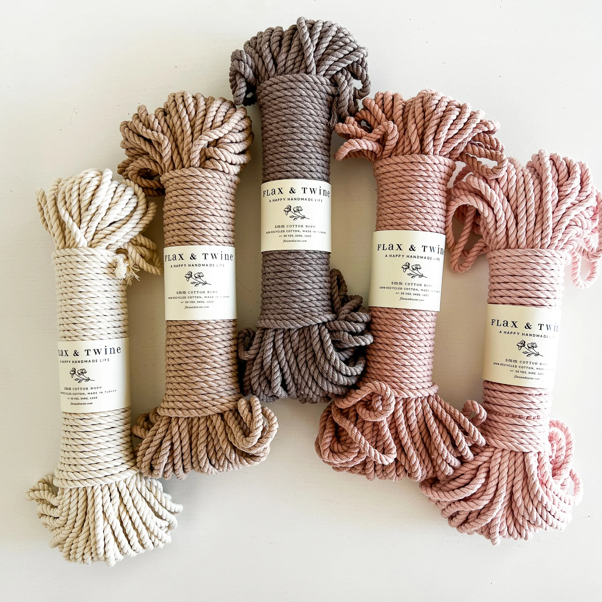 Flax & Twine 5mm Brenn Twisted Cotton Rope - Image 17