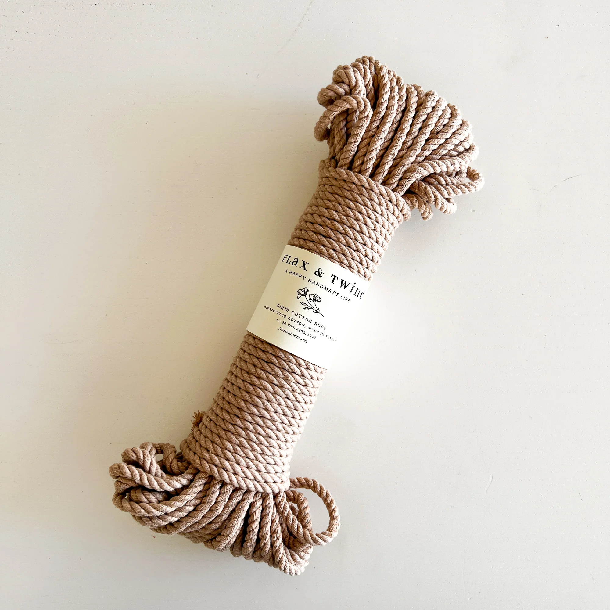 Flax & Twine 5mm Brenn Twisted Cotton Rope - Image 3
