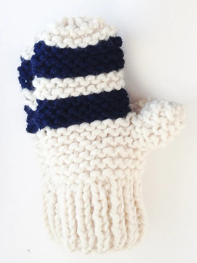 Garter Stitch Chunky Mitten Pattern - Image 3